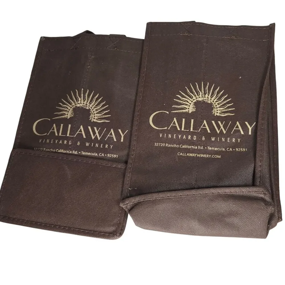 Reusable Wine Gift Bags Lot of 4 Callaway/Somerset/Burlap & Multi‑Bottle Holders